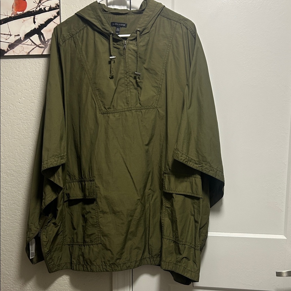 Eileen Fisher Green Poncho Jacket